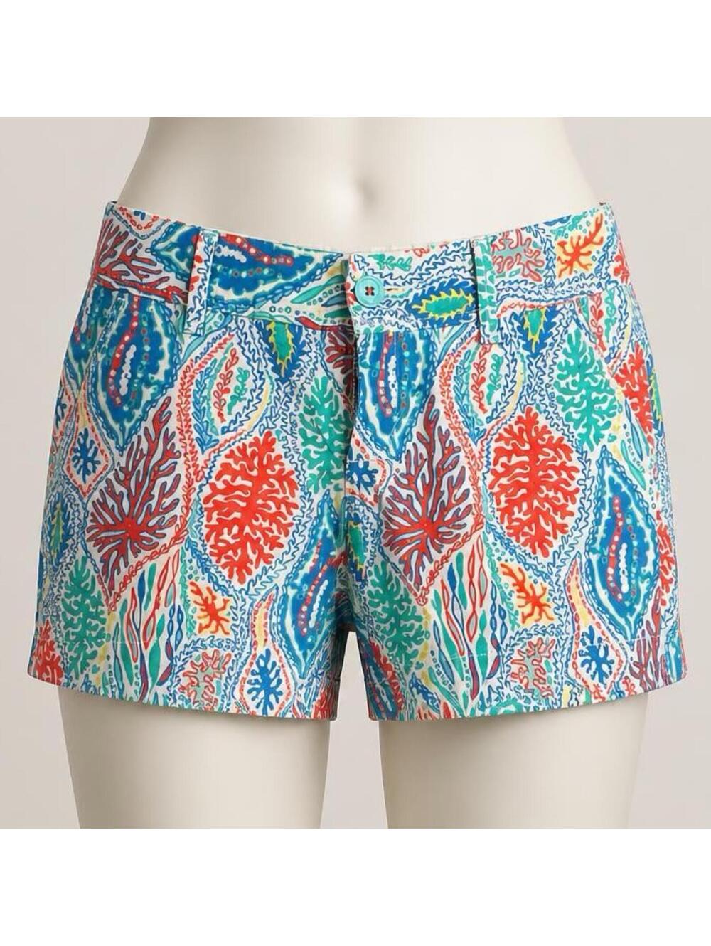 Lilly Pulitzer The Callahan Short Colorful Printed Shorts Let Minnow ize 6